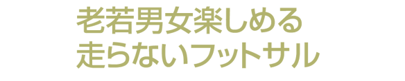 経営者、個人事業主向け走らないフットサル